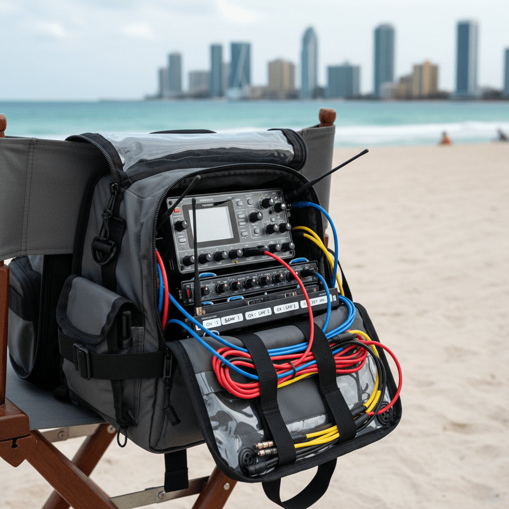 Jason Prince — location sound bag on a Miami production set